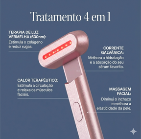 Varinha de Fototerapia Facial Pro 4 em 1 - Tecnologia Antienvelhecimento