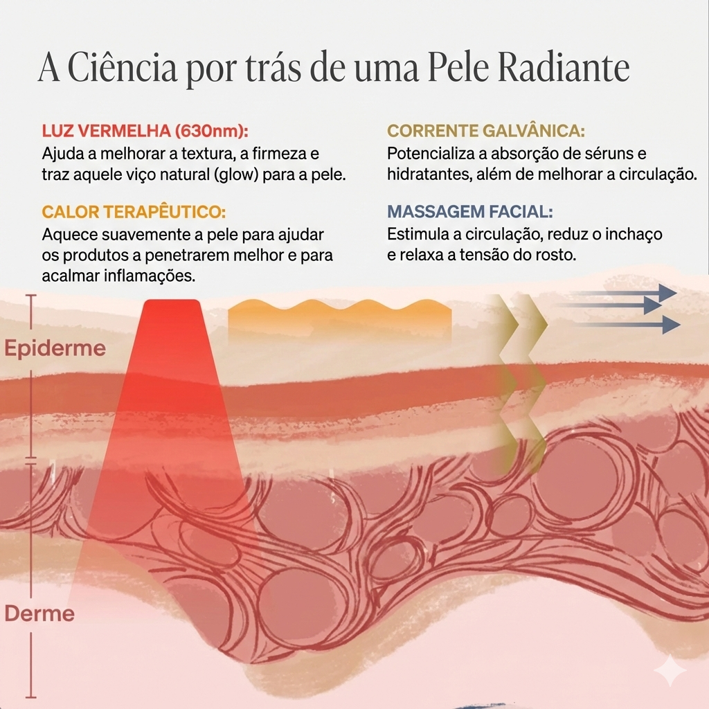 Varinha de Fototerapia Facial Pro 4 em 1 - Tecnologia Antienvelhecimento
