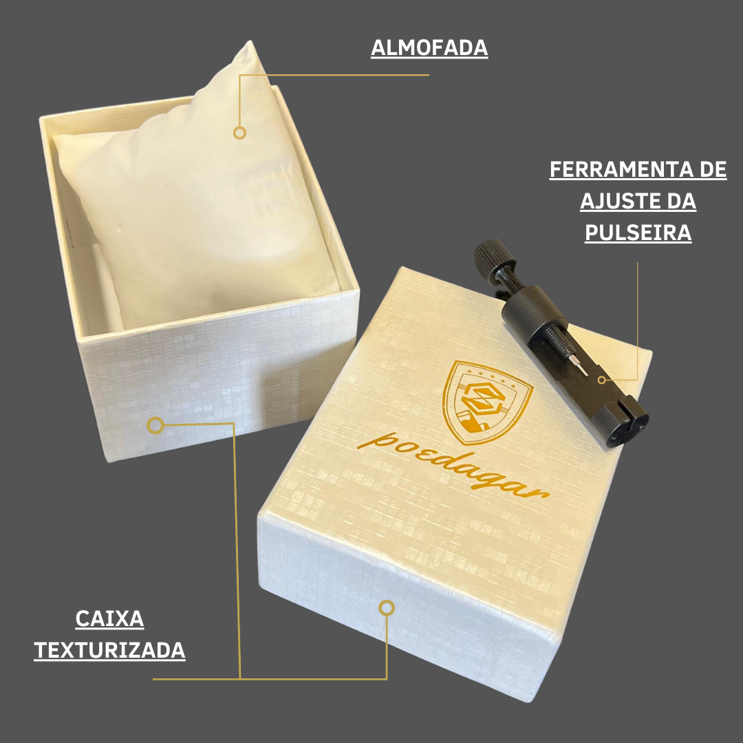 Relogio Poedagar SteelLuxe 