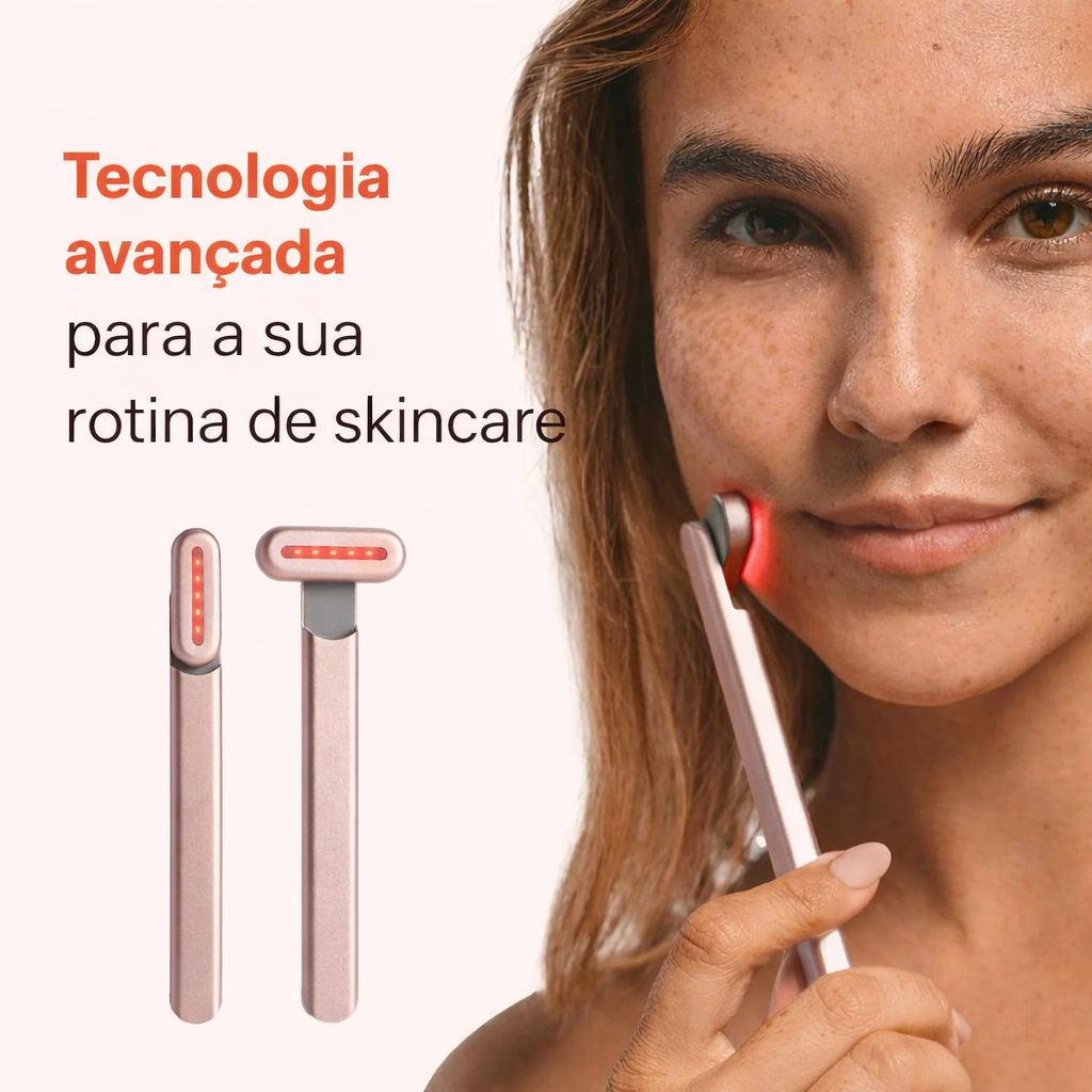 Varinha de Fototerapia Facial Pro 4 em 1 - Tecnologia Antienvelhecimento
